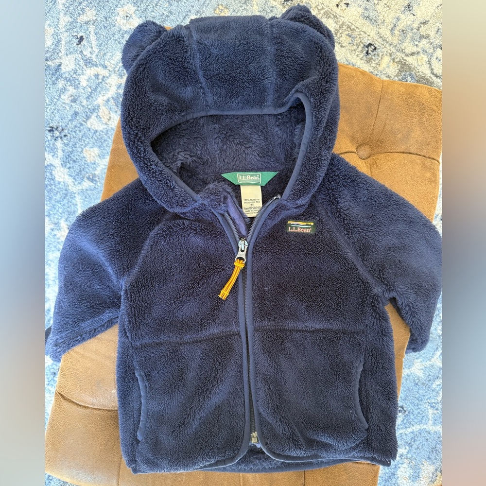 L.L. Bean Navy Hi-pile Fleece Jacket Toddler 2T